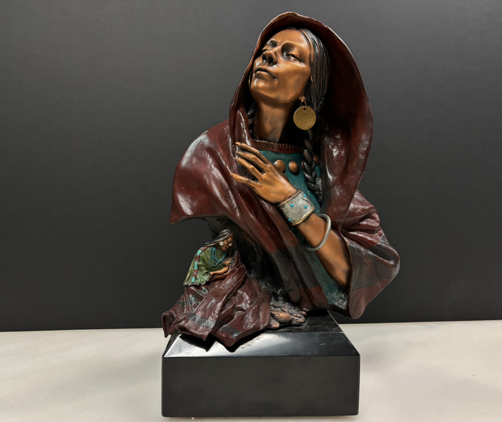 Indian girl Bronze Sculpture by Legends (15"x9")
